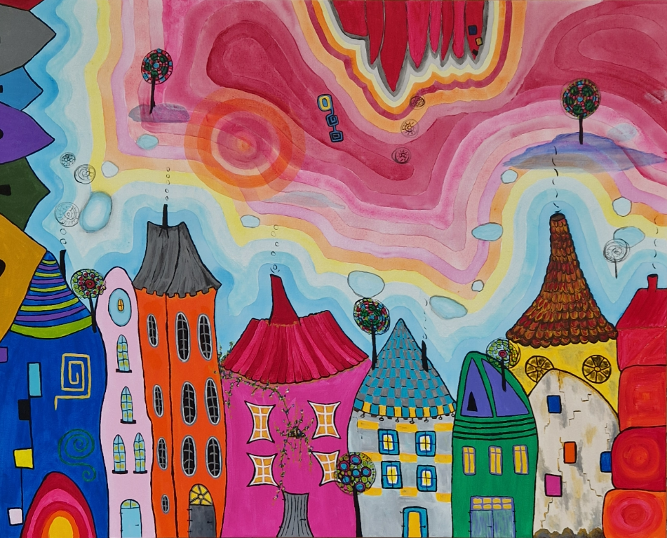 Skæve Huse - Rød himmel